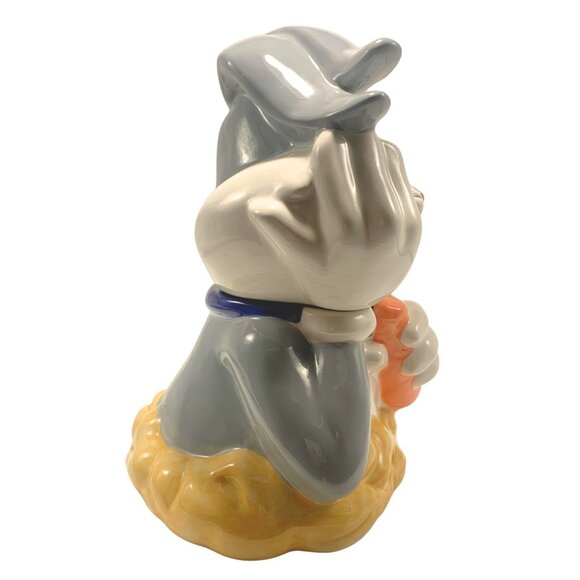 Bugs Bunny Ceramic Cookie Jar 12" Warner Bros Looney Tunes Carrot & Bow Tie - Picture 3 of 5